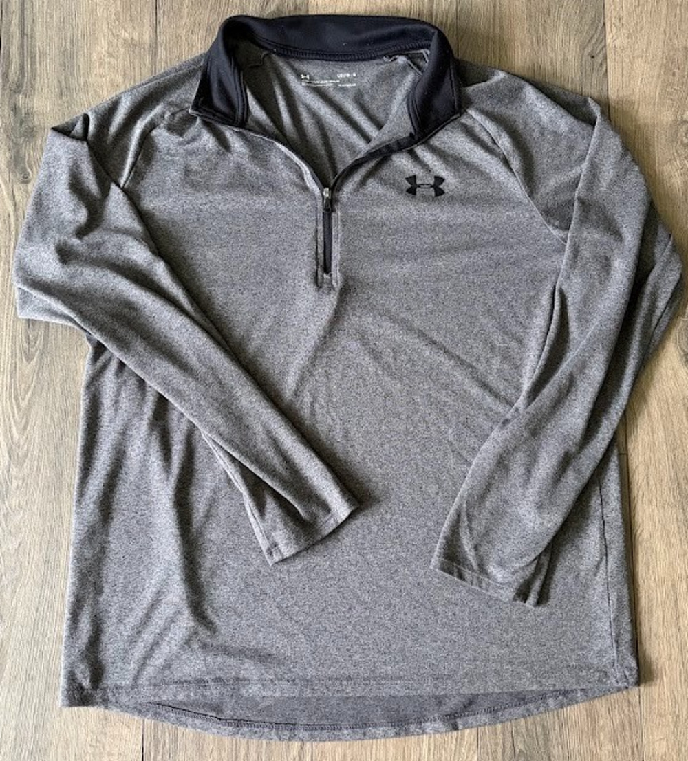 Under Armour Mens Gray Quarter Zip Size Large